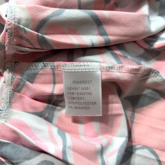 Tail Floral  Women's Sz Large Print Pleated Mini Skirt With Pockets Red/White - Picture 6 of 8